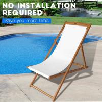 Buy cheap Beach Sling Chairs Set Outdoor Folding Portable Beach Chairs With Solid Wooden product