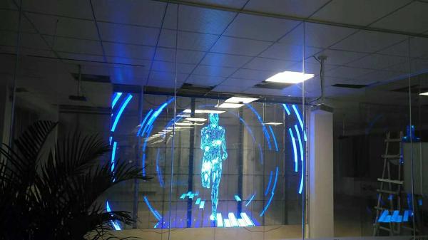 Buy cheap 8000 dots SMD2121 Transparent Led Window Display for Building Decoration from wholesalers