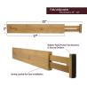 Buy cheap adjustable bamboo wooden silverware drawer organizers drawer dividers from wholesalers