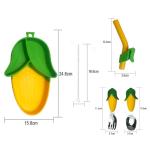 3pcs Silicone Baby Feeding Plate Set Food Grade Corn Shape Customized Size