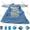 Buy cheap Blue Knitted Cuff Disposable Surgical Gown 50*80cm Powerful Tensile Strength from wholesalers