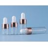 Buy cheap Transparent Rose Gold Glass Dropper Bottle 1ml 2ml 3ml 5ml Essential Oil Sample Trial from wholesalers