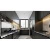 Buy cheap U Shaped Kitchen Units With Matte Black Finish And Dark Stainless Steel Countertop from wholesalers