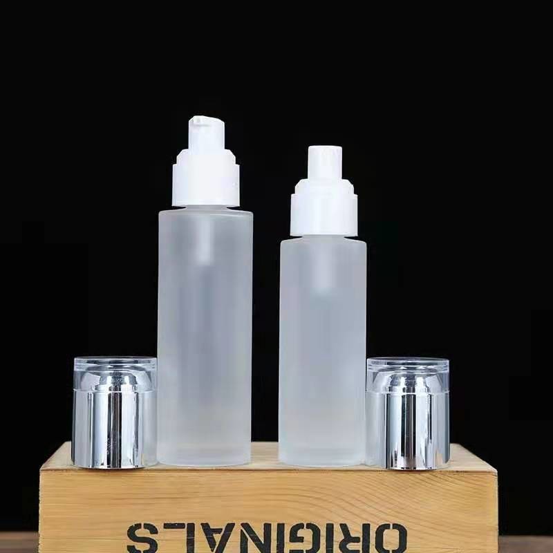 Spray Cap Frosted 120ml 50g Cosmetic Glass Bottles