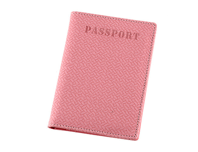 Weave Passport Cover Leather PU Wallet Rectangle Pantone Color