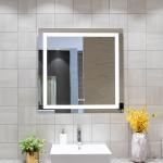 Front Lighted Bathroom Smart Vanity LED Washroom Mirror for Home Modern Luxury