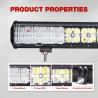 Buy cheap Super Bright Row 3W Cree Off Road Led Light Bar 7D Reflector With Dayrunning Light IP68 Waterproof from wholesalers