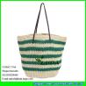 Buy cheap LUDA fashion women's craft handbags leather shoulders knitting paper straw bag from wholesalers