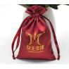 Buy cheap 10x15cm Jewelry Drawstring Pouch Promotional Red Satin Bag With Logo Fabric Drawstring Gift Bags from wholesalers