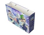 Retail Paper Merchandise Bags With Handles Christmas Printed Rope Handle Bags