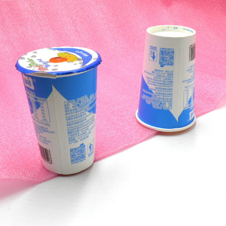Printed Biodegradable Paper Yogurt Cup Disposable 4oz 6oz For Ice Cream