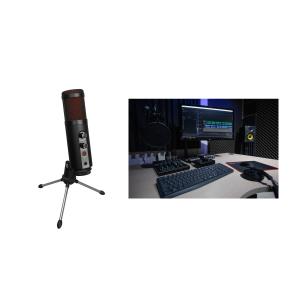 China Quick Mute Shock Mount Condenser Mic With RGB Indicator on sale