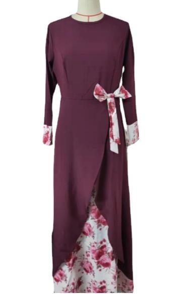 Buy cheap Small Quantity Garment Manufacturer Middle East Explosive Muslim Clothes National Style Retro Long Sleeve Dress from wholesalers