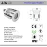 Buy cheap IP67 waterproof stainless steel 316 top aluminum 3W led underground light outdoor led buried light from wholesalers