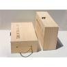 Buy cheap Handmade Decorative Personalised Wooden Wine Box Plywood Material For Double Bottles from wholesalers