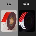 White And Red Reflective Sticker Dot C2 Reflective Tape For Traffic Safety