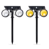 Buy cheap Dual Head 2400mAH 6000K Commercial LED Solar Landscape Spotlights product