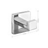 Buy cheap Polished Bathroom Robe Hooks Square Stainless Steel Towel Hook Wall Mounted from wholesalers