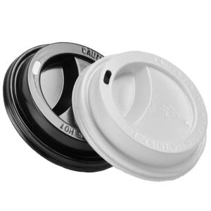 Buy cheap 80mm 90mm Biodegradable Coffee Lids Eco Friendly PLA Mterial from wholesalers