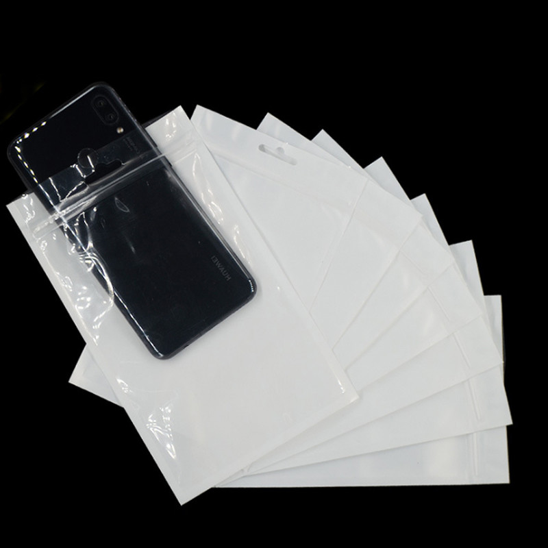 Wholesale Resealable Plastic Transparent Window Zipper Bag For Packing Phone Case