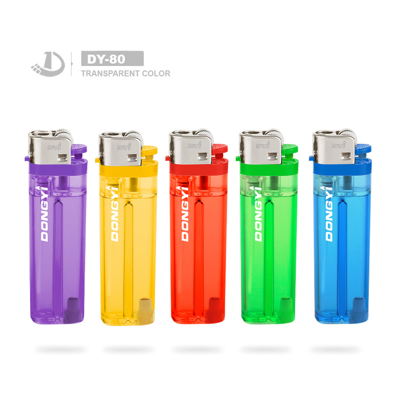 Dy-80 Kind Disposable Colorful Butane Gas Flint Lighter From China Manufacturer