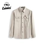 Plus Size Men Shirts Apparel Palm Panel Striped Print Long Sleeves