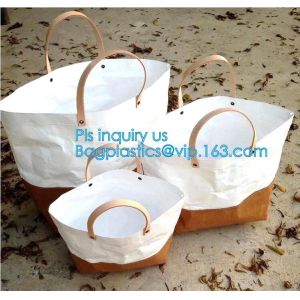 Buy cheap Washable paper shopping bag eco bag, washable paper tote bag brown custom logo design, tote bag washable paper bag, wash from wholesalers