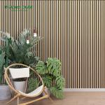 HPL 12mm Thickness Wood Slat Acoustic Panels with Gun Nail Accessories