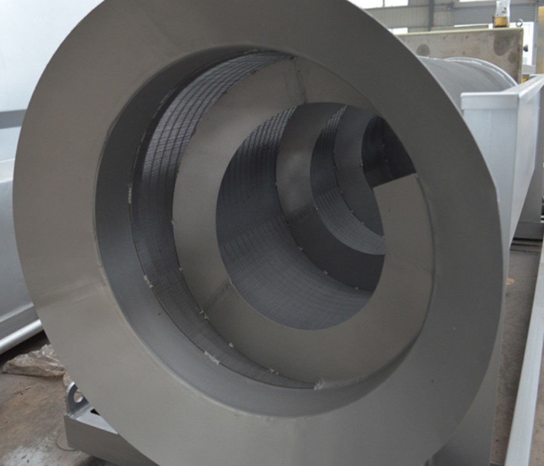 Textile Plant Rotary Drum Screen , Screening In Sewage Treatment Internal Feed