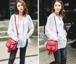 Female head layer of leather 2016 new European and American fashion rivet