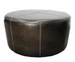 Buy cheap American style round Bedroom leather upholstery wheel ottoman from wholesalers