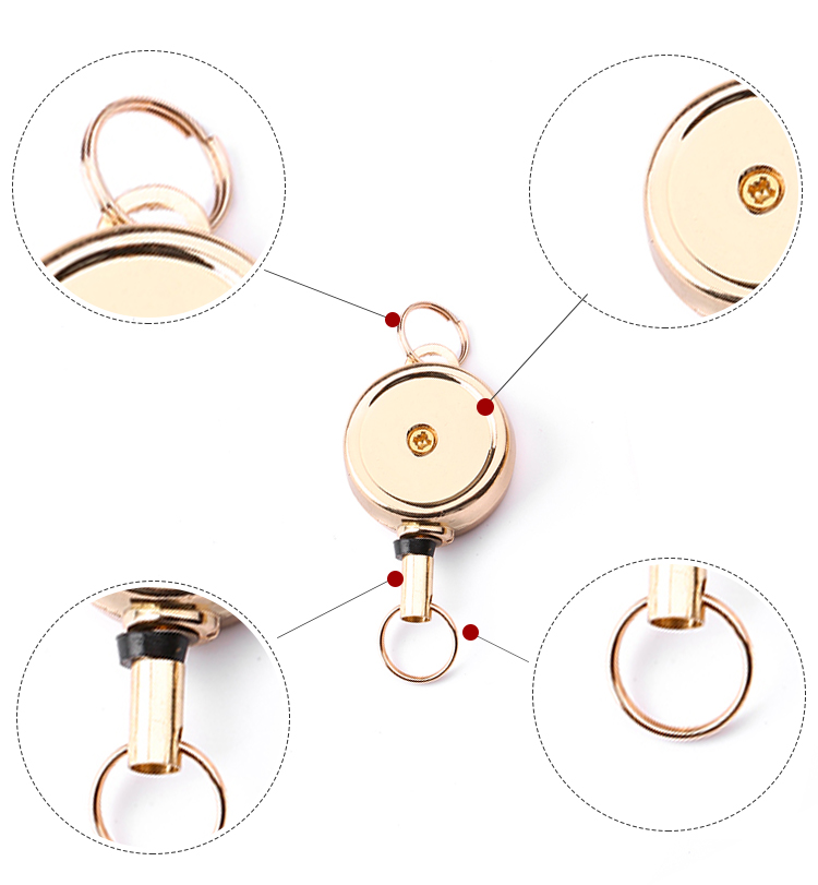 Deyi Metal Retractable Clip Badge Reel