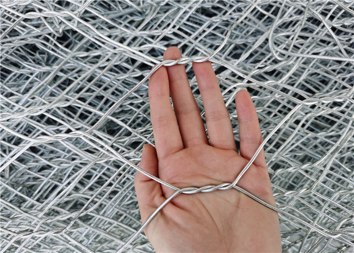Pvc Coated / Galvanized Hexagonal Wire Mesh Gabion Basket For Retaining Wall