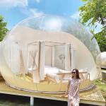 Round Recyclable Inflatable Bubble Tent Dia 15m Outdoor Transparent Tent