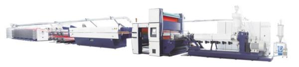 Buy cheap SJMS PP Woven Bag Production Line , Polypropylene Bags Manufacturing Machine Equip 6M Oven from wholesalers