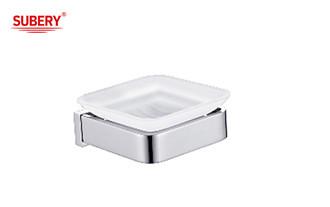 Brass soap dish holder glass bathroom high quality chrome color OEM nobel brass