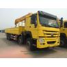 Buy cheap Brand New 6X4 HOWO Flatbed Truck Mounted Crane Telescopic Boom Truck from wholesalers