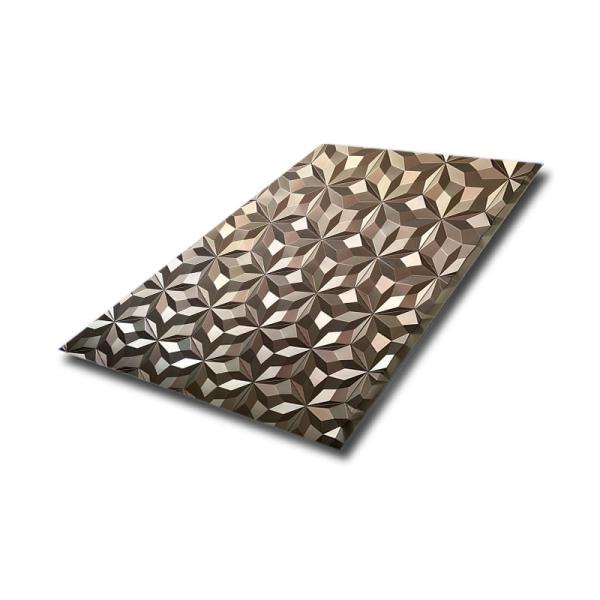 Buy cheap Grade 201 304 430 diamond stainless steel 4*8 ft diamond Textured Pattern Embossed Stainless Steel Sheet from wholesalers