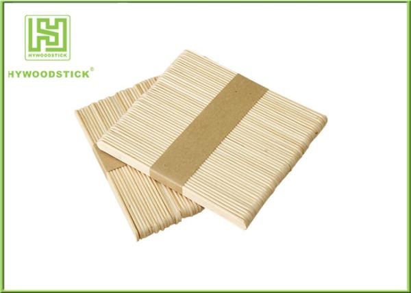Buy cheap White Birch Wood Ice Pop Sticks , Biodegradable Arts And Crafts Popsicle Sticks from wholesalers
