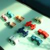 Buy cheap custom and wholesale Safe Silicone Vehicle Toys set for Babies ambulance truck motorcycles runny car toys from wholesalers