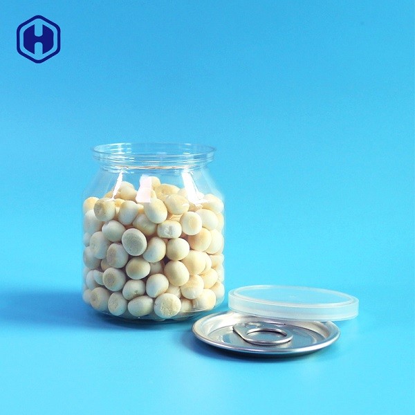 Food Safe Clear Plastic Cans Snack Candies Pacing Plastic Cylinder Container