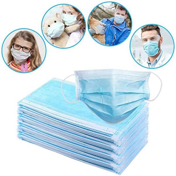 Buy cheap Soft 3 Ply Disposable Mask / Non Woven Face Mask With Elastic Ear Loop from wholesalers