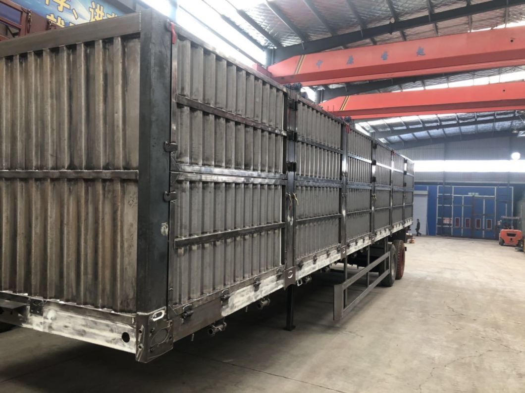 High-Capacity Box Semi Trailer Featuring Flatbed Trailer Construction