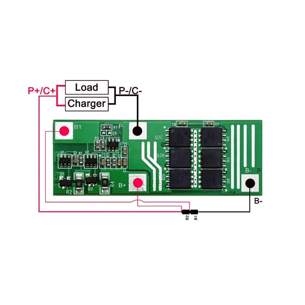 2S LiFePO4 Battery BMS Board 6.4V 15A BMS Protect Board For Power Storage System