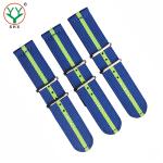 Buy cheap Two Layer Nato Nylon Strap Watch Bands 24mm Double Color from wholesalers