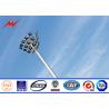 Buy cheap GR50 Steel 12 Sides Stadium Light High Mast Tower 10nos 200W HPS Lights With Rasing Sytem Maintanence from wholesalers
