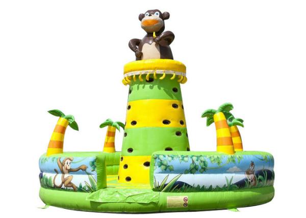 Buy cheap Monkey Jungle Inflatable Rock Climbing Bounce House , Water Park Blow Up Rock Climbing Wall from wholesalers