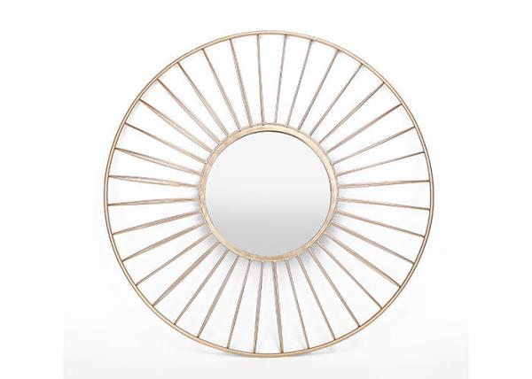 Buy cheap Layered Round Gold Metal Frame Decorative Wall Mirror 28 by 28 by 5 inch from wholesalers