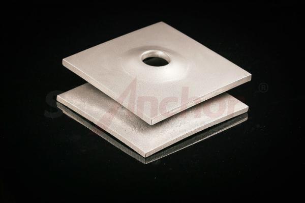 Buy cheap 150x150mm R25 Thickness 8mm Bar Anchoring Square Plate from wholesalers