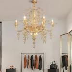 American Retro Iron Art Baroque Art Personality Hotel retro Gloria Chandelier(WH